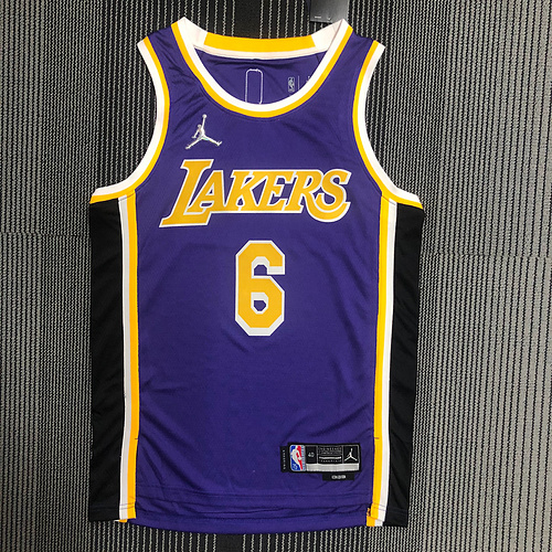 75th anniversary NBA Los Angeles Lakers jersey  Flyer limited #6 James NBA
