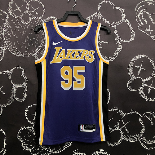 NBA Los Angeles Lakers jersey  round neckPurple Nike 95号 Anderson NBA