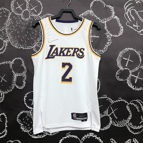 75th anniversary NBA Los Angeles Lakers jersey  White #2 Irving NBA