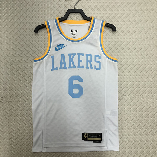 2023 Season NBA Los Angeles Lakers jersey  Retro #6 James Los Angeles Lakers