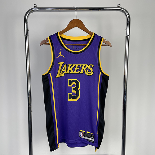 2023 Season NBA Los Angeles Lakers jersey  Flyer limited #3 Davis Los Angeles Lakers