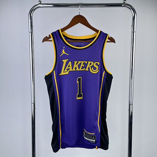 2023 Season NBA Los Angeles Lakers jersey  Flyer limited #1 Russell Los Angeles Lakers