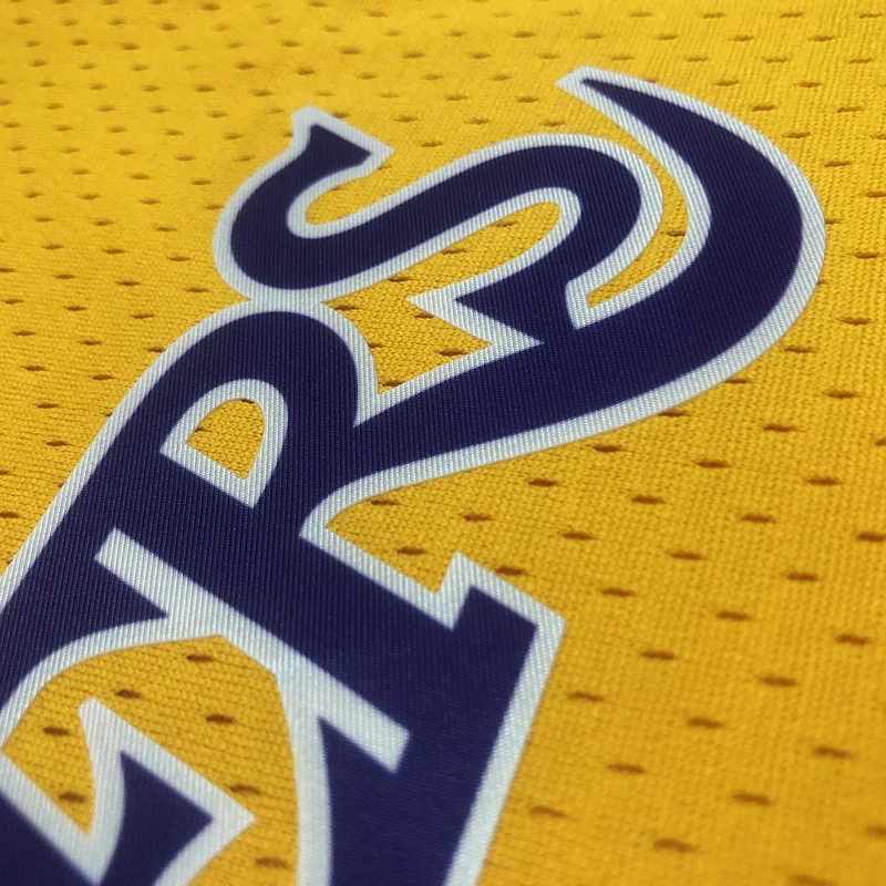 Mitchell Ness Women navel-baring retro Los Angeles Lakers jersey  Yellow #24 Kobe Bryant