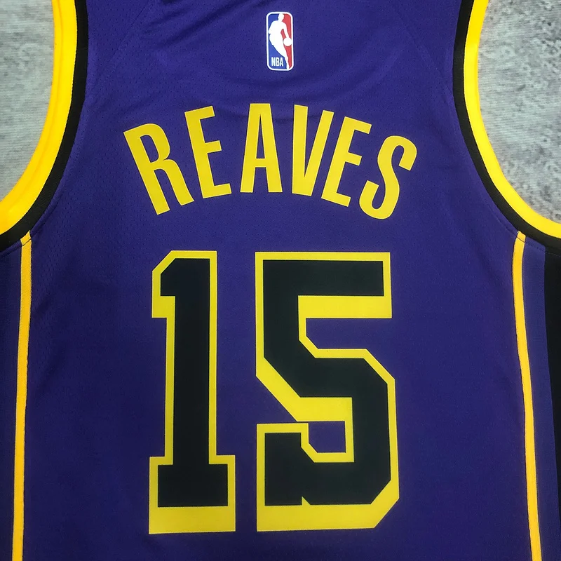 2023 Season NBA Los Angeles Lakers jersey  Flyer limited  #15 Reaves