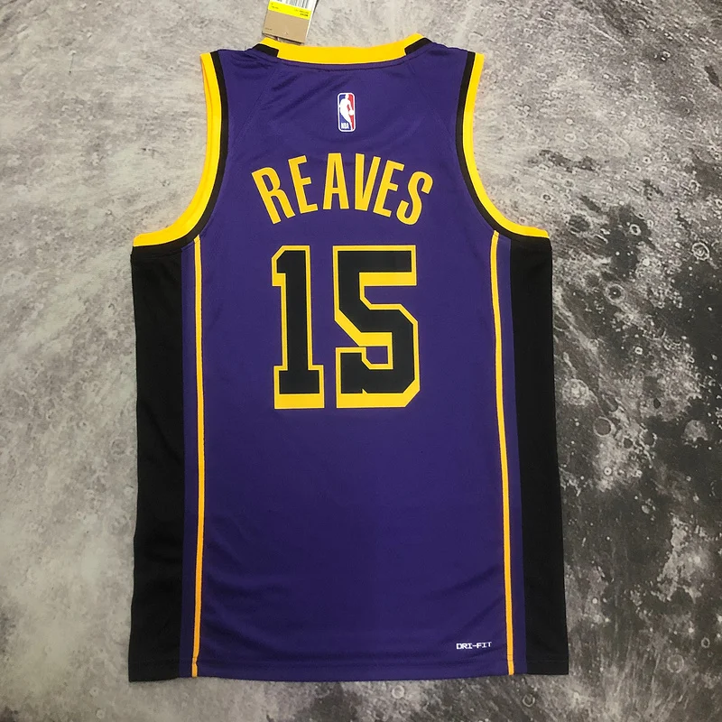 2023 Season NBA Los Angeles Lakers jersey  Flyer limited  #15 Reaves