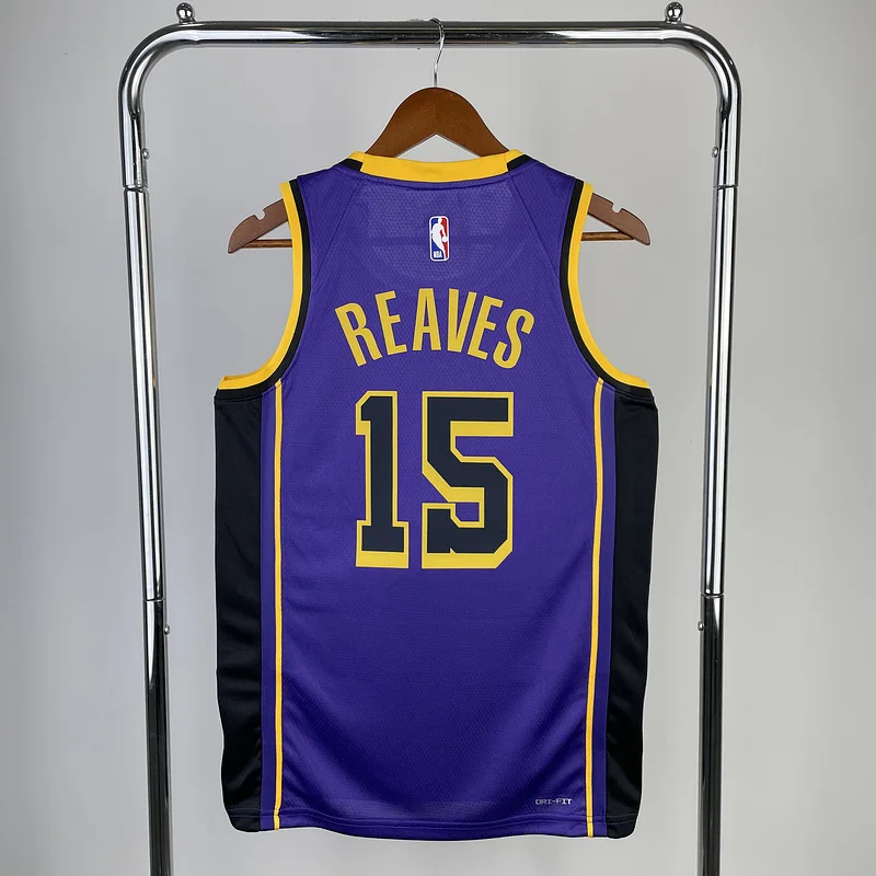 2023 Season NBA Los Angeles Lakers jersey  Flyer limited  #15 Reaves