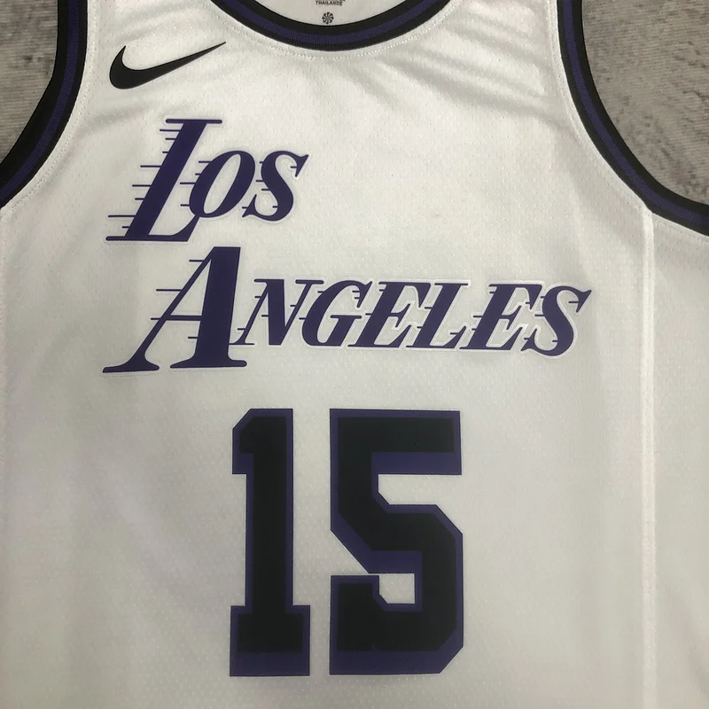 2023 Season NBA Los Angeles Lakers jersey  city version #15 Reaves