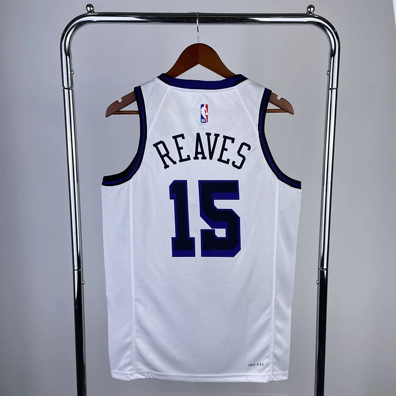 2023 Season NBA Los Angeles Lakers jersey  city version #15 Reaves