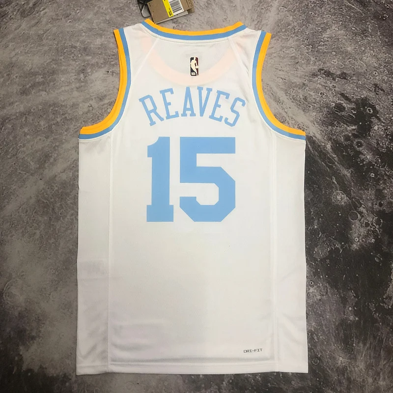 2023 Season NBA Los Angeles Lakers jersey  Retro #15 Reaves