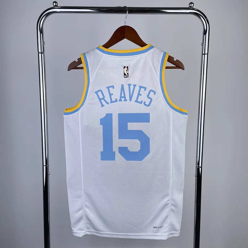 2023 Season NBA Los Angeles Lakers jersey  Retro #15 Reaves