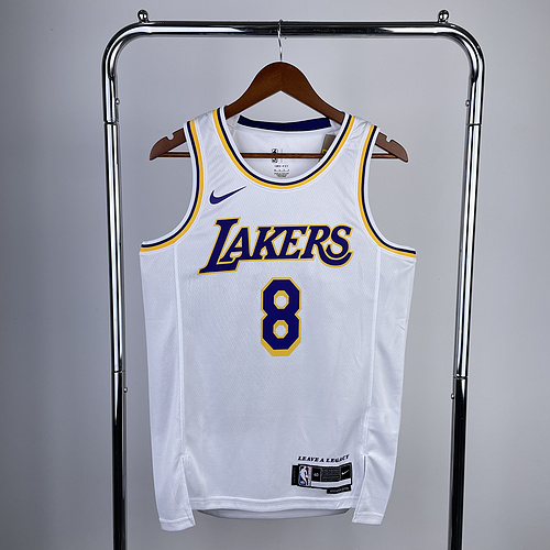 2023 Season NBA Los Angeles Lakers jersey  round neck White #8 Kobe Bryant Los Angeles Lakers