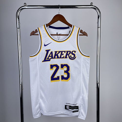 2023 Season NBA Los Angeles Lakers jersey  round neck White #23 James Los Angeles Lakers
