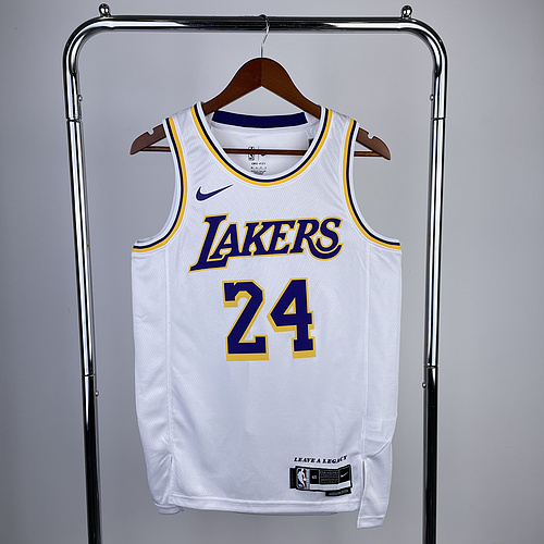 2023 Season NBA Los Angeles Lakers jersey  round neck White #24 Kobe Bryant Los Angeles Lakers