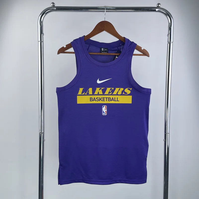 2023 Season NBA Los Angeles Lakers jersey Purple training shirt