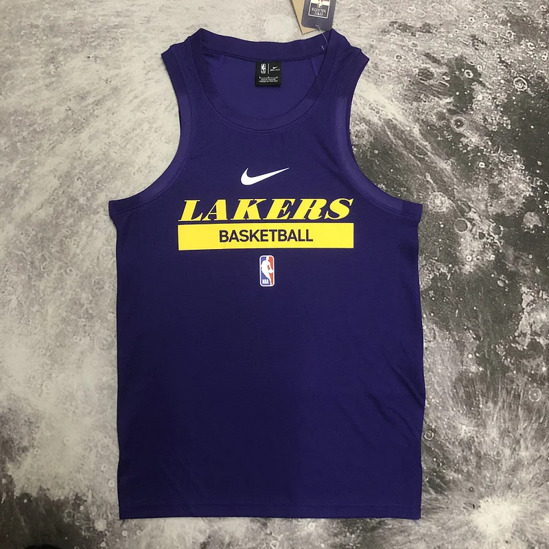 2023 Season NBA Los Angeles Lakers jersey Purple training shirt