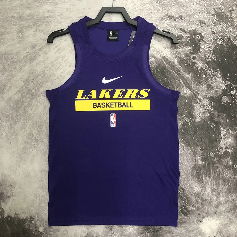 2023 Season NBA Los Angeles Lakers jersey Purple training shirt