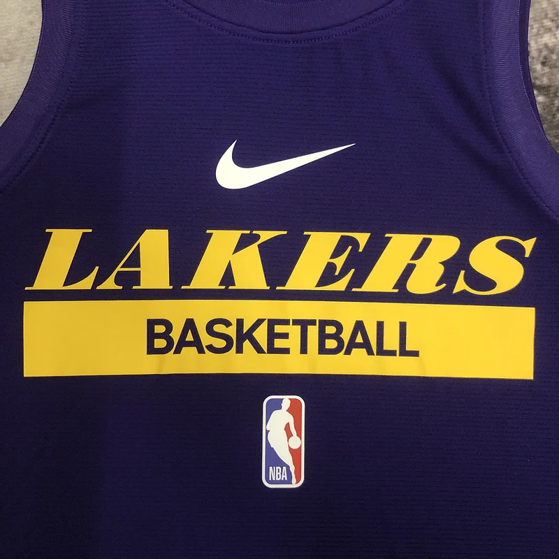 2023 Season NBA Los Angeles Lakers jersey Purple training shirt