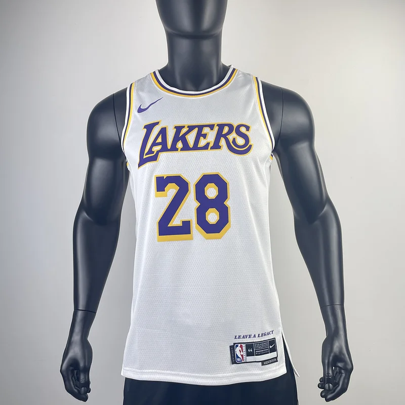 2023 Season NBA Los Angeles Lakers jersey  White #28 Hachimura