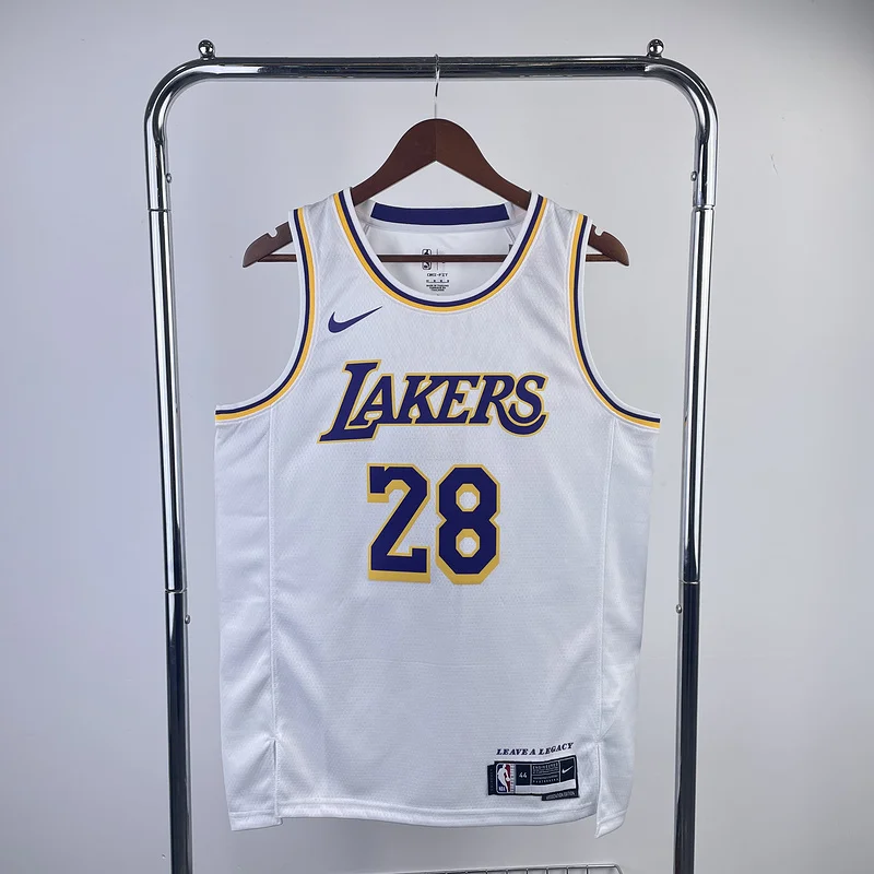 2023 Season NBA Los Angeles Lakers jersey  White #28 Hachimura