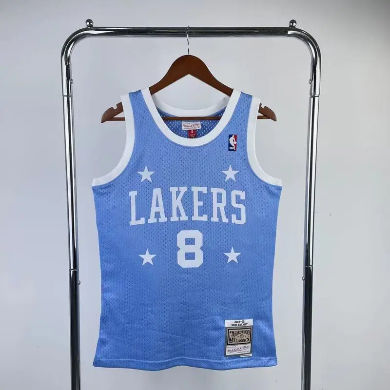 MN fan version Heat pressed Retro jersey: NBA Los Angeles Lakers jersey  2004 2005 Season #8 Kobe Bryant