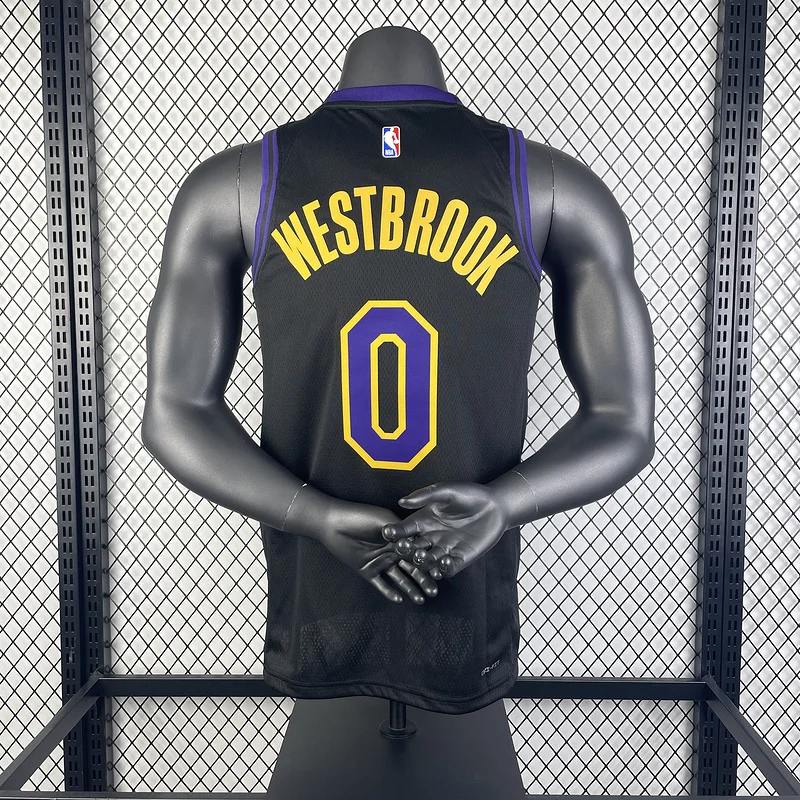 2024 Season NBA Los Angeles Lakers jersey  city version #0 Westbrook