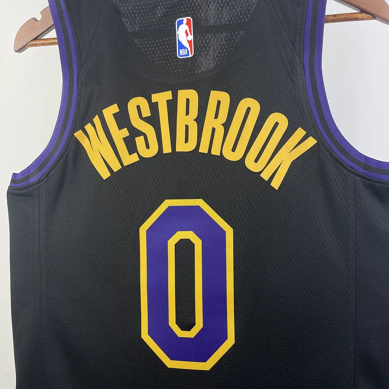 2024 Season NBA Los Angeles Lakers jersey  city version #0 Westbrook