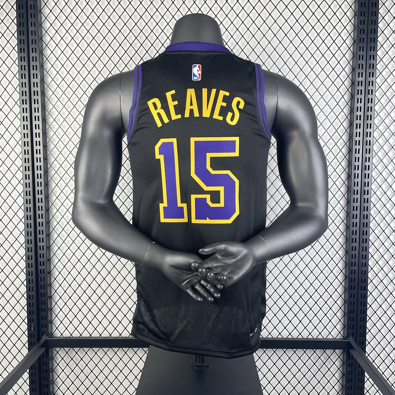 2024 Season NBA Los Angeles Lakers jersey  city version #15 Reaves