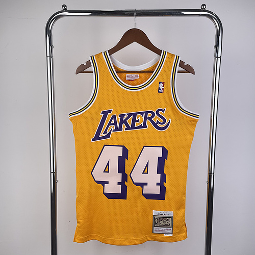 MN Heat pressed Retro jersey:SW NBA Los Angeles Lakers jersey  1971 1972 Season #44 West Los Angeles Lakers