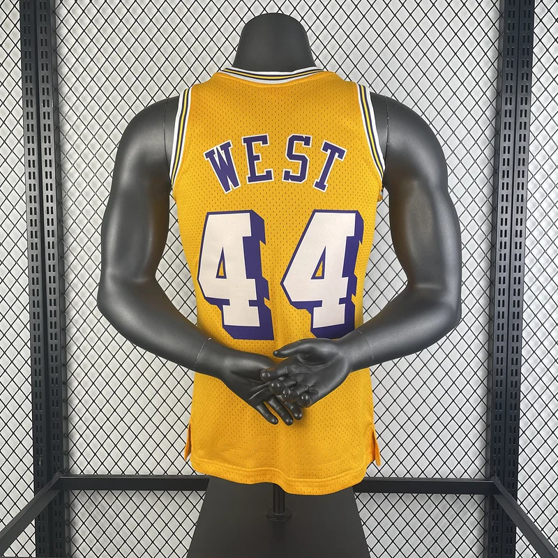 MN Heat pressed Retro jersey:SW NBA Los Angeles Lakers jersey  1971 1972 Season #44 West