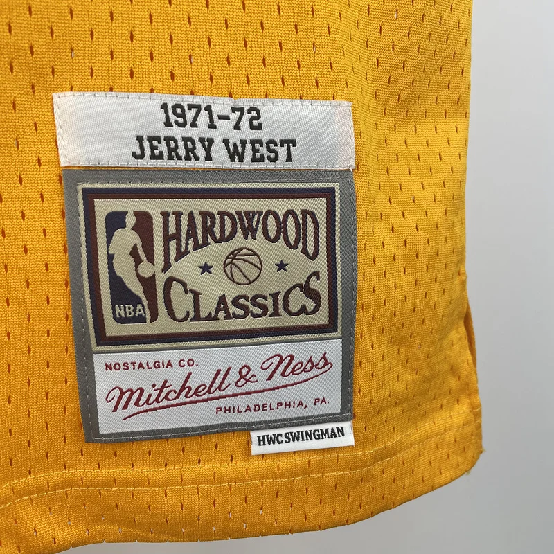 MN Heat pressed Retro jersey:SW NBA Los Angeles Lakers jersey  1971 1972 Season #44 West