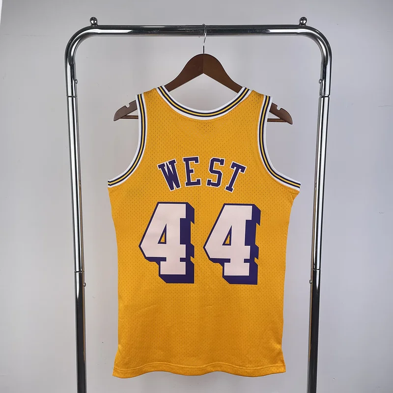 MN Heat pressed Retro jersey:SW NBA Los Angeles Lakers jersey  1971 1972 Season #44 West