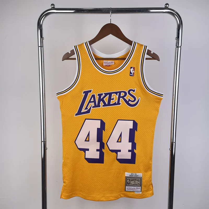 MN Heat pressed Retro jersey:SW NBA Los Angeles Lakers jersey  1971 1972 Season #44 West