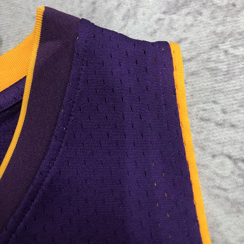 MN Heat pressed retro jersey SW NBA Los Angeles Lakers jersey  2008 2009 Season V-neck Purple色 #24 Kobe Bryant