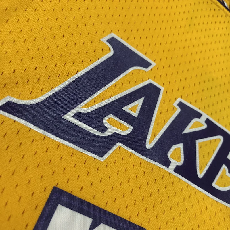 MN Heat pressed Retro jersey:SW NBA Los Angeles Lakers jersey  2008 2009 Season V-neck Yellow #24Kobe Bryant