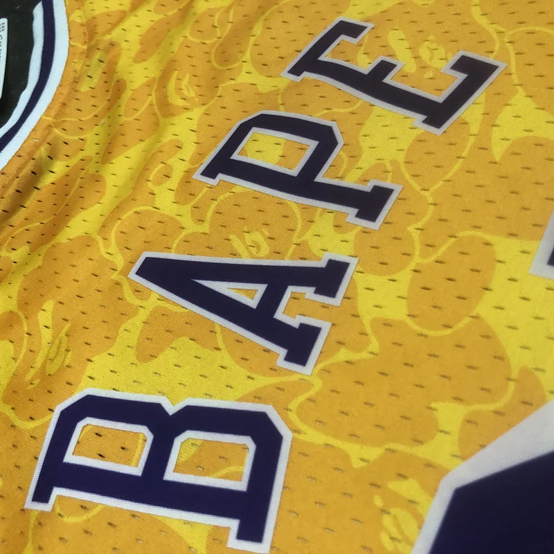 BAPE × M N Co-branded NBA Los Angeles Lakers jersey