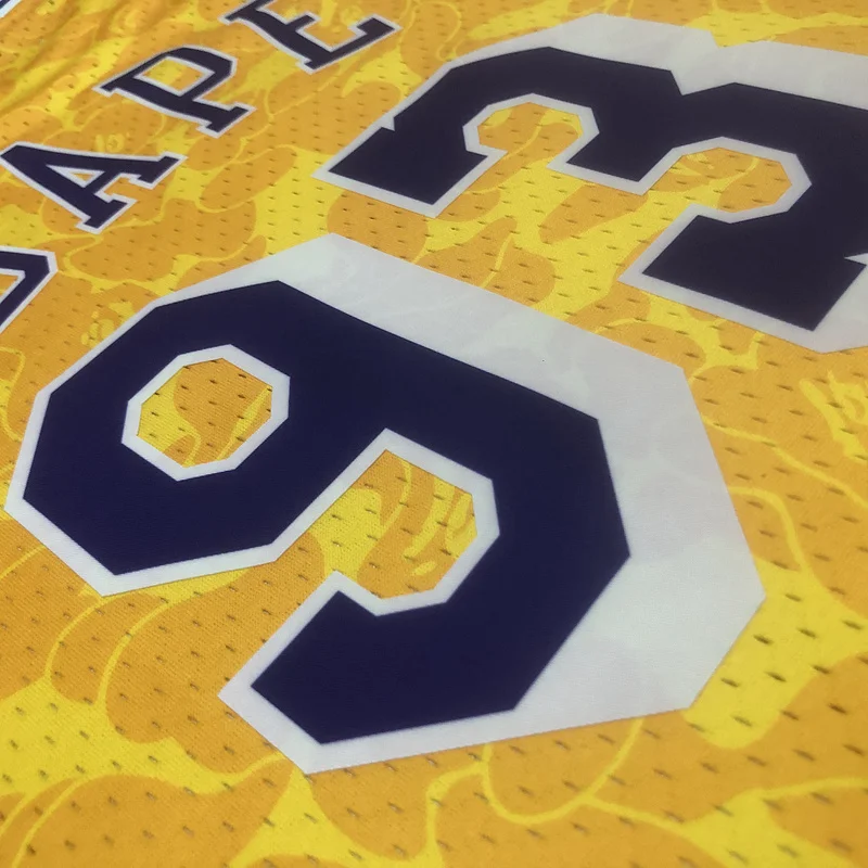 BAPE × M N Co-branded NBA Los Angeles Lakers jersey