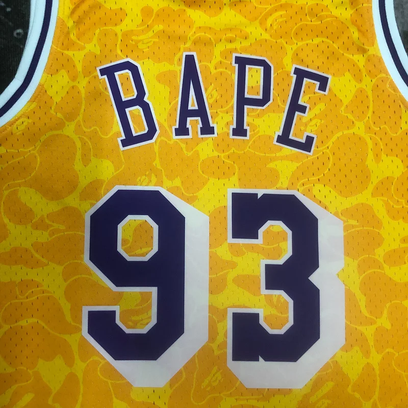 BAPE × M N Co-branded NBA Los Angeles Lakers jersey