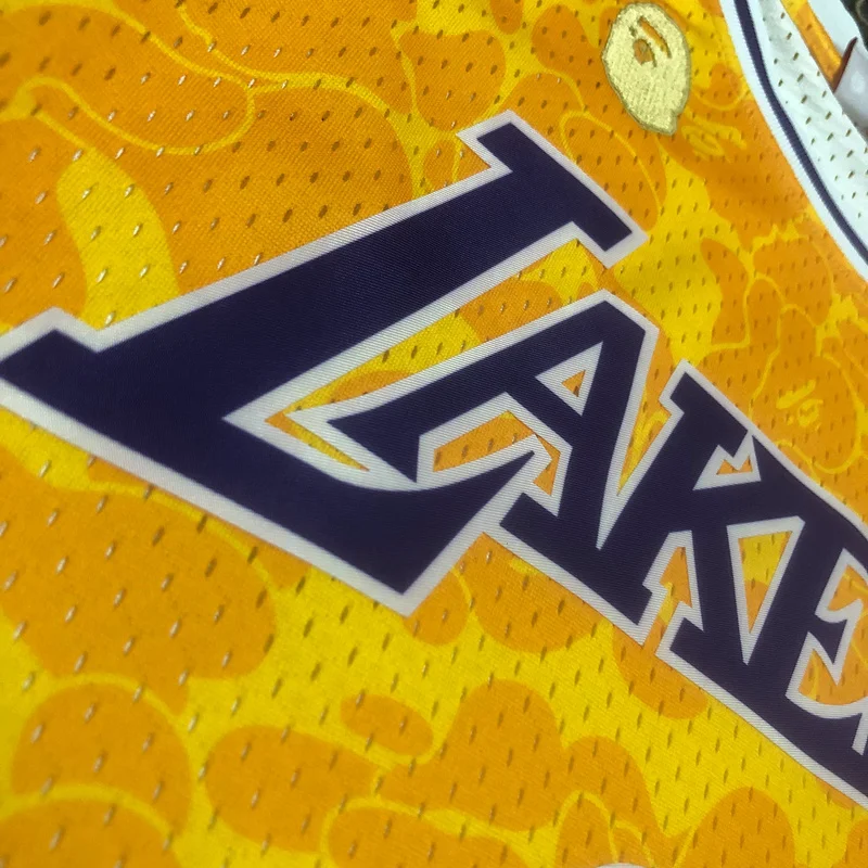 BAPE × M N Co-branded NBA Los Angeles Lakers jersey