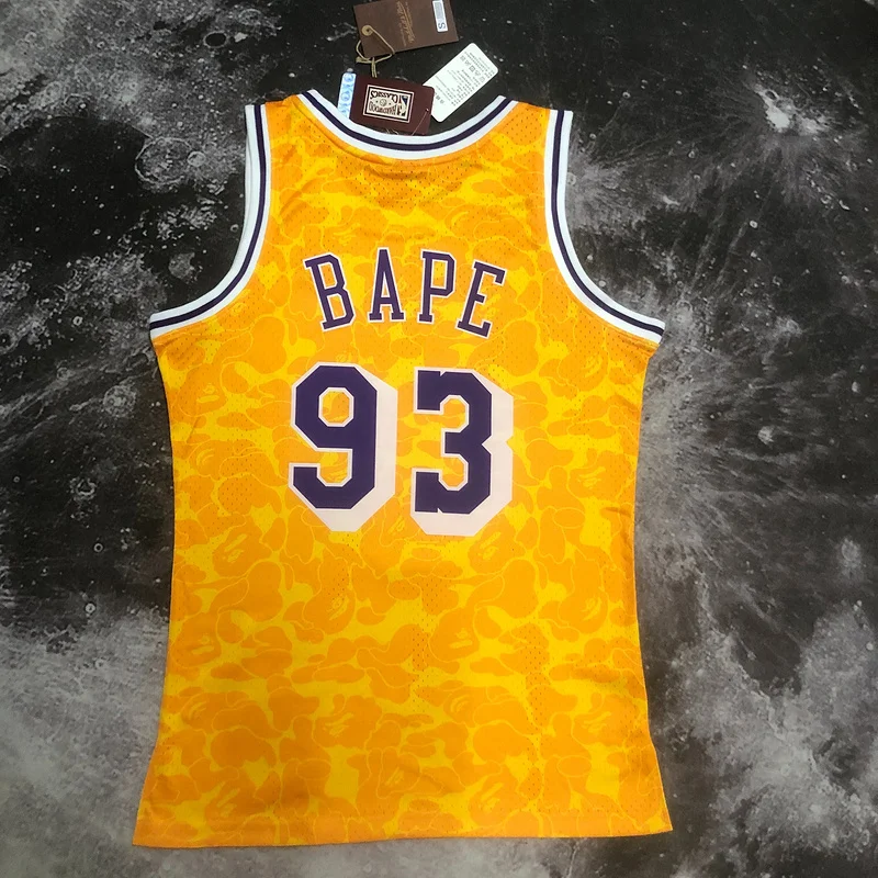 BAPE × M N Co-branded NBA Los Angeles Lakers jersey