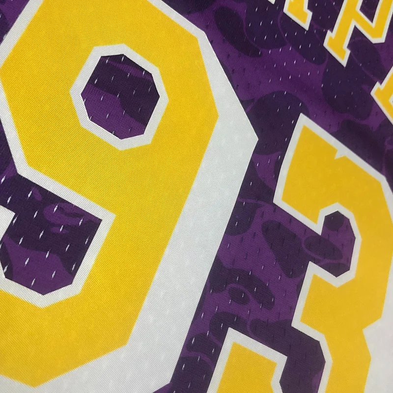 BAPE×M&N Co-branded NBA Los Angeles Lakers jersey  Purple #93