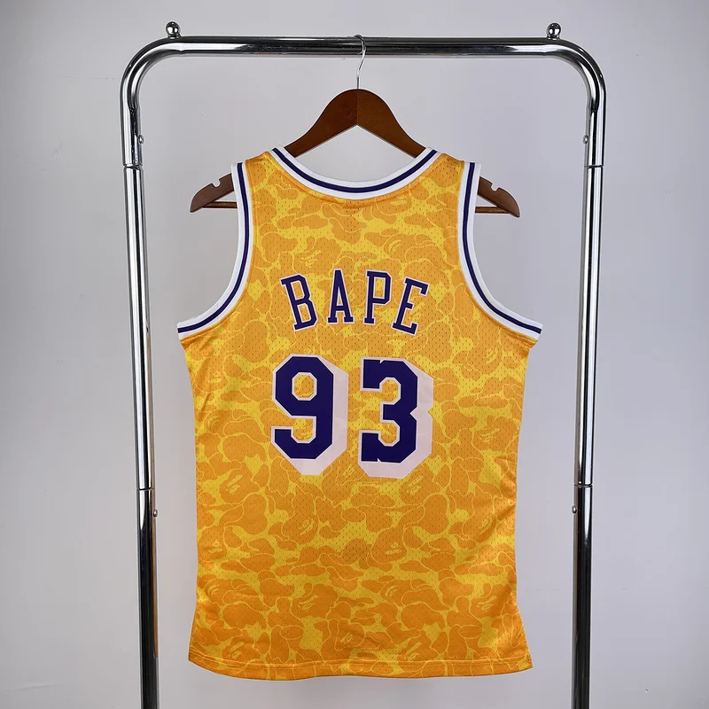 BAPE × M N Co-branded NBA Los Angeles Lakers jersey