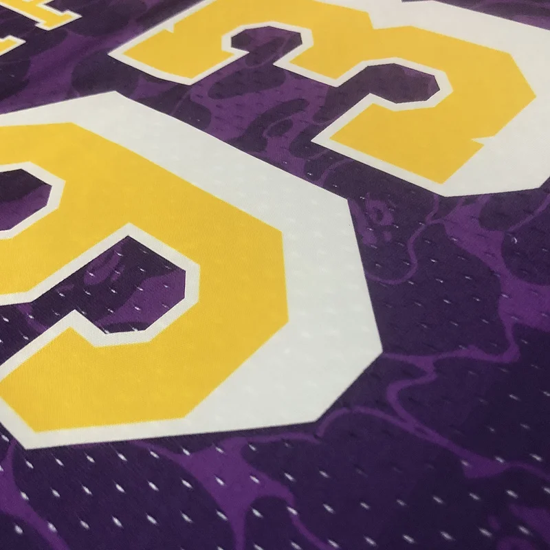 BAPE×M&N Co-branded NBA Los Angeles Lakers jersey  Purple #93