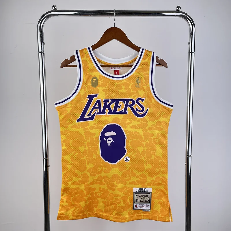 BAPE × M N Co-branded NBA Los Angeles Lakers jersey