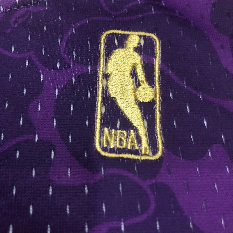 BAPE×M&N Co-branded NBA Los Angeles Lakers jersey  Purple #93