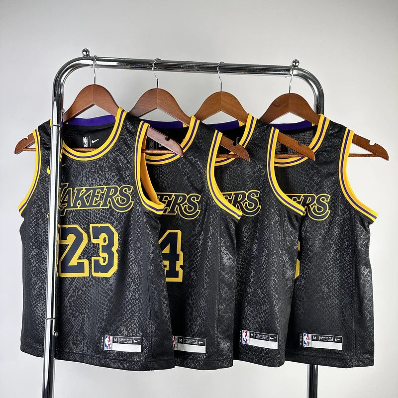 Youth kids Basketball Jersey Los Angeles Lakers snake pattern #23 JAMES