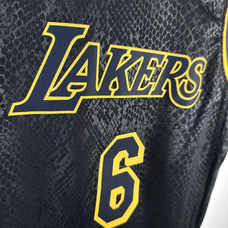 Youth kids Basketball Jersey Los Angeles Lakers snake pattern #6 JAMES