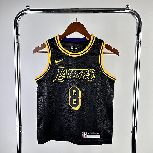 Youth kids NBA Los Angeles Lakers jersey  snake pattern #8 Kobe Bryant Los Angeles Lakers