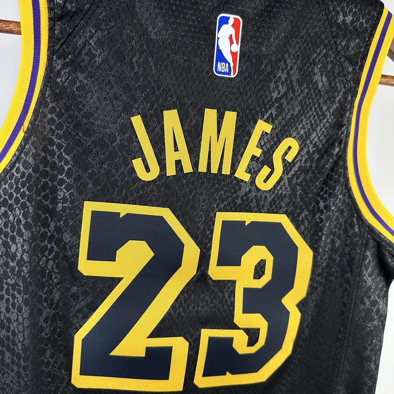 Youth kids Basketball Jersey Los Angeles Lakers snake pattern #23 JAMES