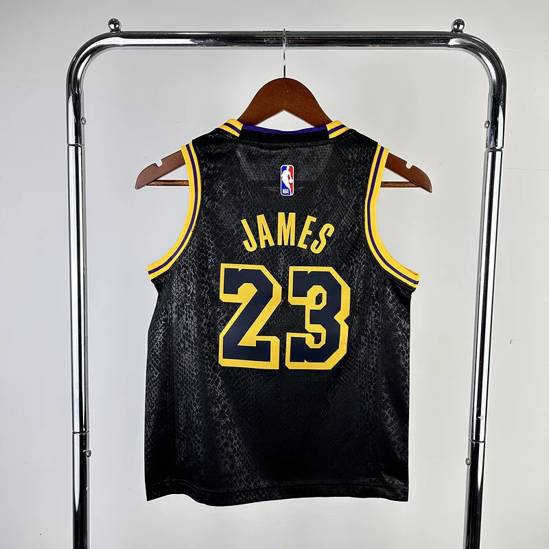 Youth kids Basketball Jersey Los Angeles Lakers snake pattern #23 JAMES