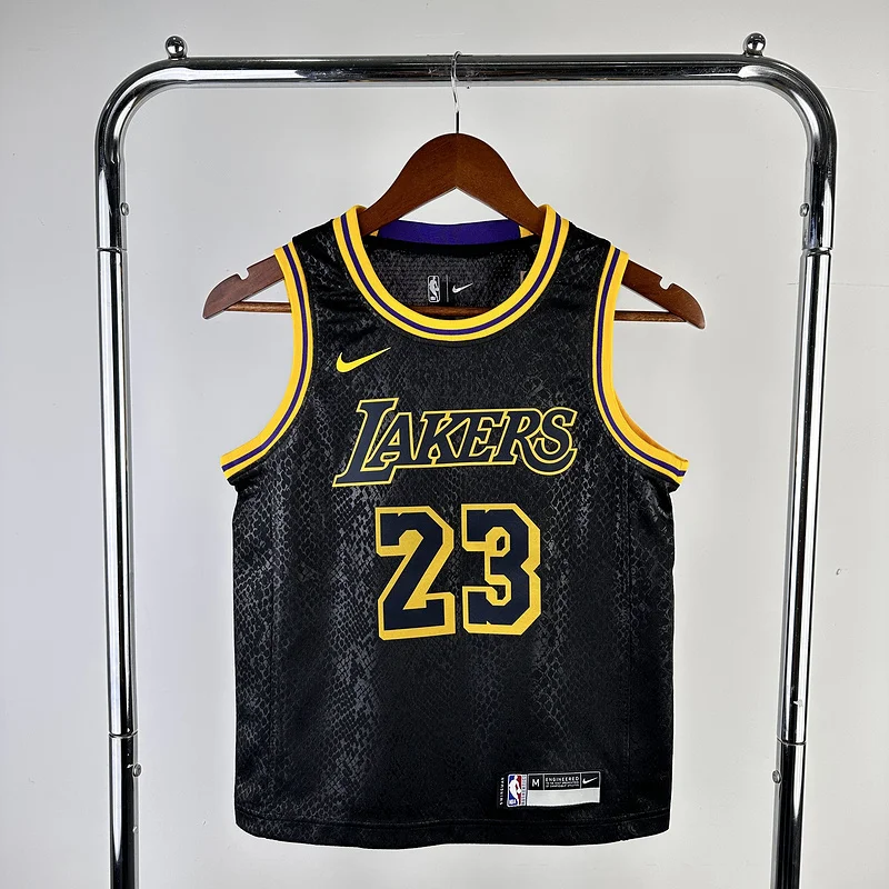 Youth kids Basketball Jersey Los Angeles Lakers snake pattern #23 JAMES